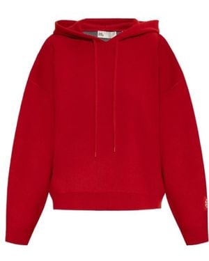 Tory Burch Long Sleeve Cropped Hoodie - Red