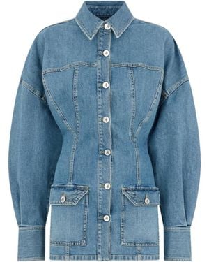 The Attico The Mini Dress - Blue