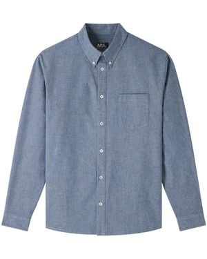 A.P.C. Organic Cotton Shirt - Blue