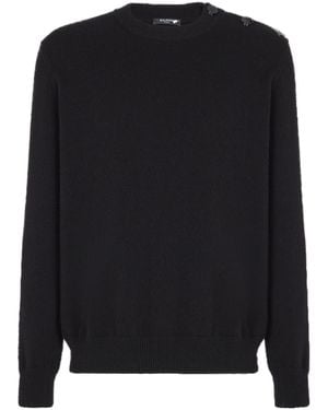 Balmain Fine Knit Jumper - Black