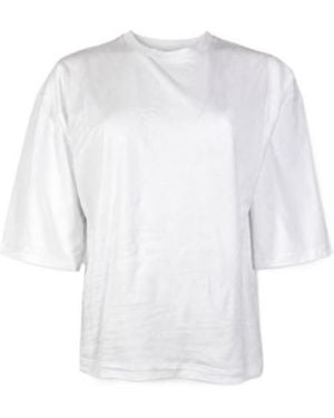 Roberto Collina Round-Neck Drop-Shoulder T-Shirt - White