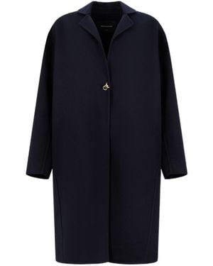 Fabiana Filippi Long-Sleeved Coat - Blue