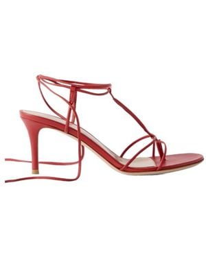 Gianvito Rossi Leather Thin Strap High Heels Sandals - Pink