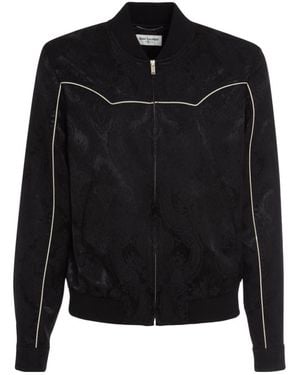 Saint Laurent Printed Casual Jacket - Black