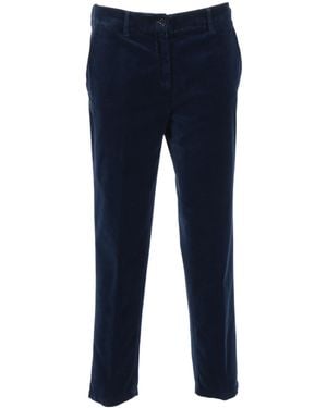 Aspesi Mid-Rise Straight-Leg Trousers - Blue