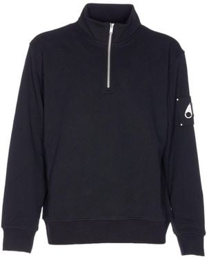Moose Knuckles Quarter-Zip Sweatshirt - Blue