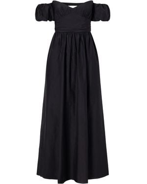 Matteau Organic Cotton-Blend Midi Dress - Black