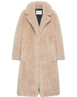 Stand Studio Textured Long Coat - Natural