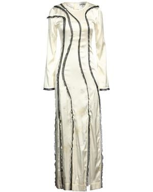 Ganni Floral Print Dress - White