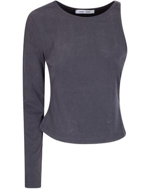 Samsøe & Samsøe One-Shoulder T-Shirt - Blue