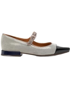 Chie Mihara Square-Toe Flats - White
