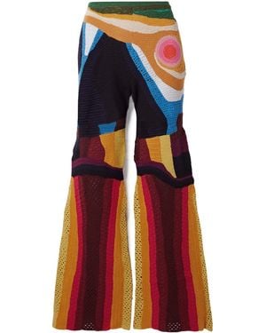 Gabriela Hearst Crocheted Flared Trousers