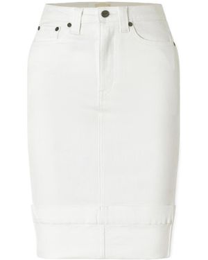 KHAITE Kendra Denim Midi Skirt - White