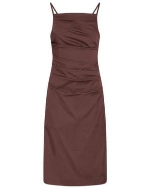 Marella Stretch Poplin Sheath Dress - Purple