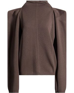 Rick Owens Solid-Color Thick Wool Knit Jumper - Brown