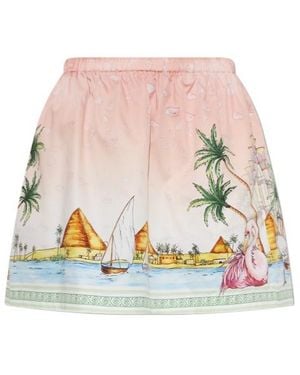 CASABLANCA Elastic-Waist Skirt - Natural