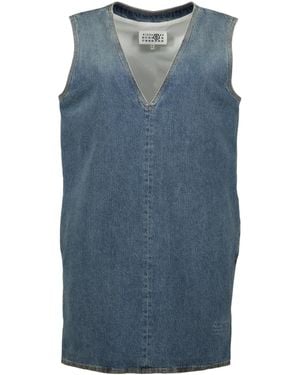 MM6 by Maison Margiela Sleeveless Denim Dress - Blue
