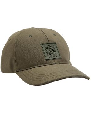 Loewe Anagram Canvas Cap - Green