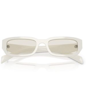 Prada Eyewear Rectangular Frame Sunglasses - White