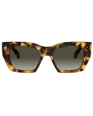 Celine 3 Dots Havana Square Sunglasses - Multicolour