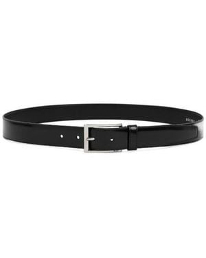Prada Logo-Engraved Buckle Belt - White