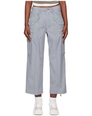 R13 Cropped Overalls - Grey
