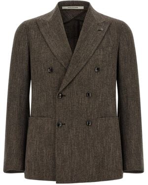 Tagliatore Double-Breasted Blazer - Green