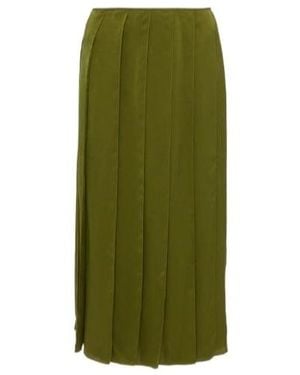 JW Anderson Ribbon-Panel Midi Skirt - Green