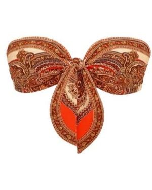 Zimmermann Mahon Scarf Tie Bikini Top - Orange