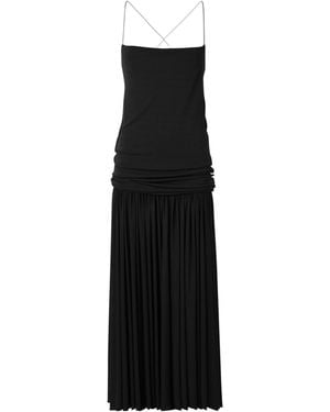 Jacquemus Abiha Gathered-Waist Low-Back Maxi Dress - Black