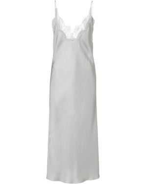 Rohe Lace-Trimmed Silk Slip Dress - White