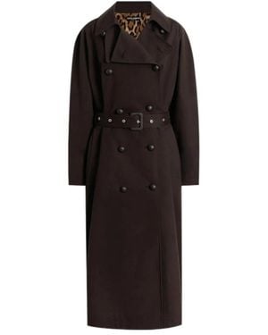 Dolce & Gabbana Double-Breasted Belted Coat - Black