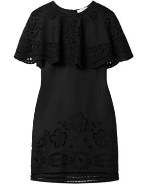 Sea Lula Layered Broderie Anglaise Mini Dress - Black