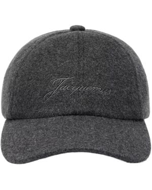 Jacquemus Logo Embroidered Baseball Cap - Grey