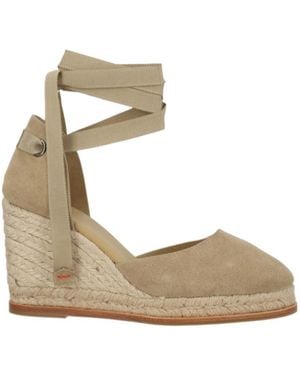 Castañer Castañer Ankle-Tie Wedge Espadrilles - Metallic