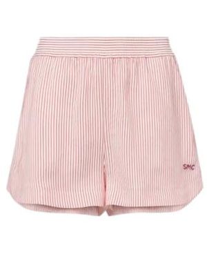Stella McCartney Striped Silk Shorts - Pink