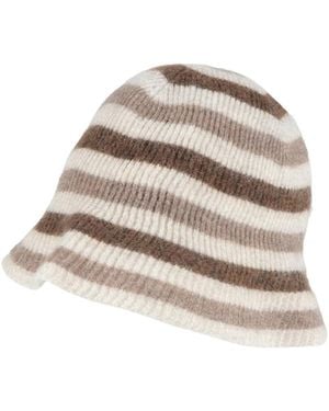 Brunello Cucinelli Striped Bucket Hats - Natural