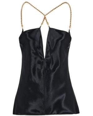 Ferragamo Chain Strap Top - Black