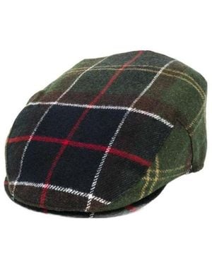 Barbour Checked-Detailed Hat - Grey