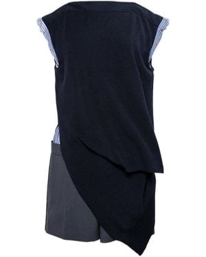 Sacai Sleeveless Knit Dress - Blue