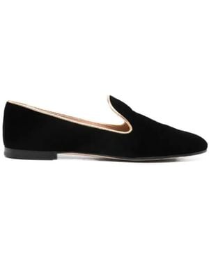 Gianvito Rossi Trim Calf Suede Loafers - Black