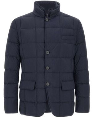 Fay Quilted Double-Zip Jacket - Blue
