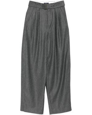 Soeur Wide-Leg Casual Pants - Gray
