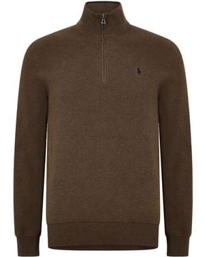 Polo Ralph Lauren Half-High Neck Long-Sleeve Knitted Sweater - Brown