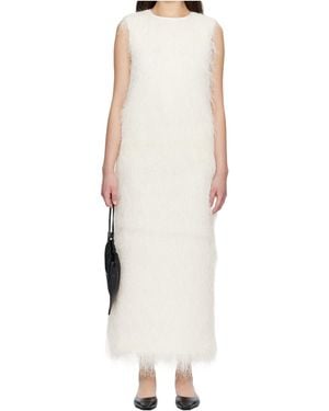 Loulou de Saison Tiwa Fringed Maxi Dress - White