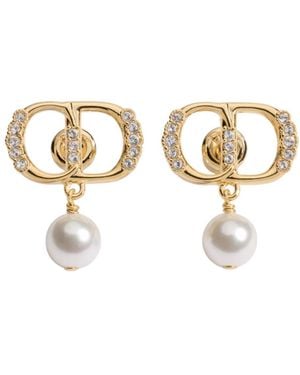 Dior Cd Parure Earrings - Metallic