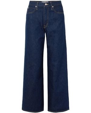 SLVRLAKE Denim Selena High-Rise Wide-Leg Jeans - Blue
