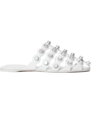 Alexander Wang Rexa Cage Slide Flats - White
