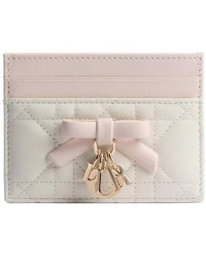 Dior Qixi Lady Freesia Card Holder - White