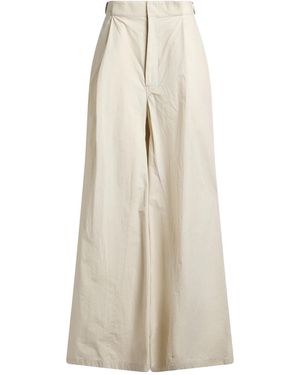Maison Margiela Ivory Trousers Cotton, Polyamide - White